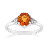 Anello in oro con Zaffiro Arancione Ban Ka Cha