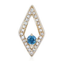Ciondolo in oro con Diamante Blu SI2
