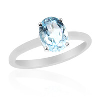 Anello in argento con Topazio Blu Cielo