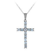 Collana in argento con Topazio Blu Cielo