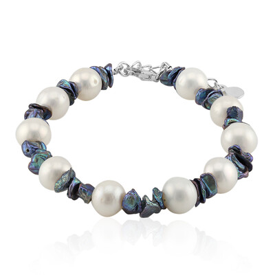 Bracciale in argento con Perla d'Acqua Dolce Bianca (TPC)