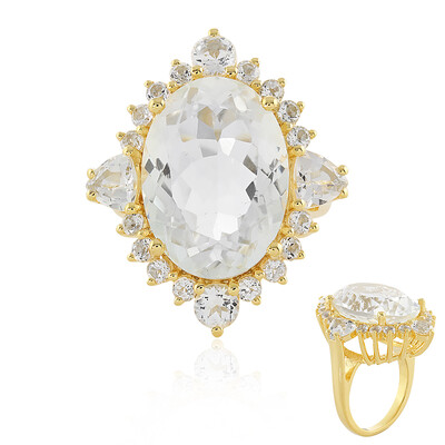 Anello in argento con Topazio Bianco