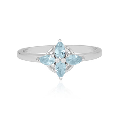 Anello in argento con Topazio Blu Cielo