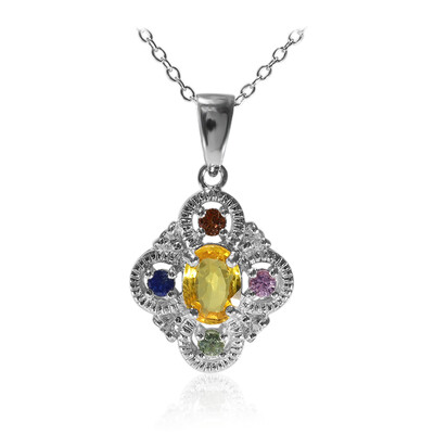 Collana in argento con Zaffiro Giallo
