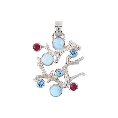 Ciondolo in argento con Larimar