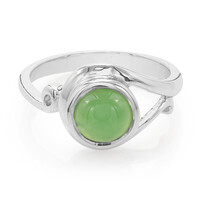 Anello in argento con Crisoprasio Imperiale