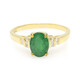 Anello placcato in oro con Smeraldo Bahia