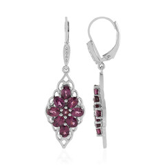 Orecchini in argento con Rodolite