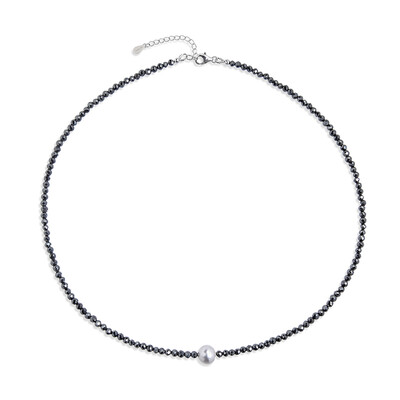 Collana in argento con Perla d'Acqua Dolce Bianca