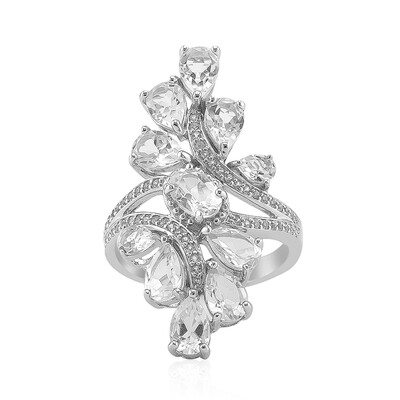 Anello in argento con Topazio Bianco