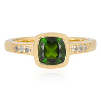 Anello in argento con Diopside Russo