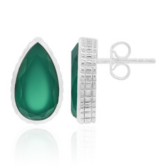 Orecchini in argento con Calcedonio Verde
