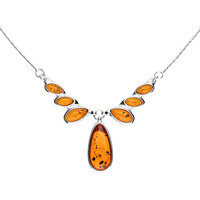 Collana in argento con Ambra Baltica