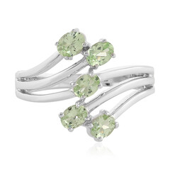 Anello in argento con Granato Menta Merelani