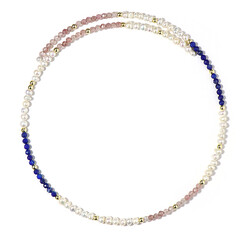 Collana rigida in acciaio con Lapislazzuli (Riya)