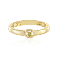 Anello in argento con Diamante Giallo I3