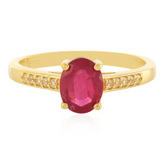 Anello in argento con Rubino del Madagascar