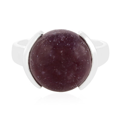 Anello in argento con Lepidolite