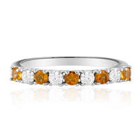 Anello in argento con Spessartina
