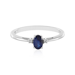 Anello in argento con Zaffiro Blu del Madagascar