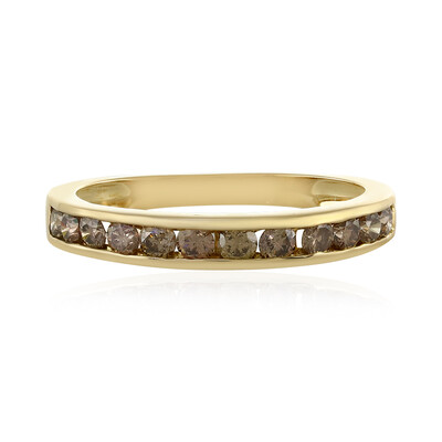 Anello in oro con Diamante Cioccolato I1