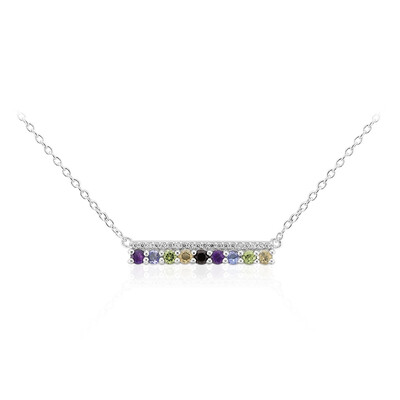 Collana in argento con Peridoto della Birmania