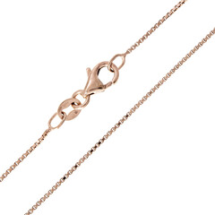 Catenina veneziana in argento 925 placcato oro rosa - 80 cm - 3,5 g