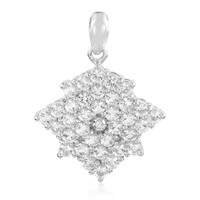 Ciondolo in argento con Topazio Bianco