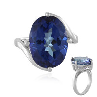 Anello in argento con Topazio Blu Cobalto