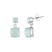 Orecchini in argento con Calcedonio Acqua