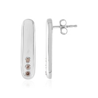 Orecchini in argento con Diamante Champagne I2 (de Melo)