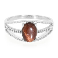 Anello in argento con Occhio di Tigre Rosso