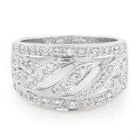 Anello in argento con Zaffiro Bianco