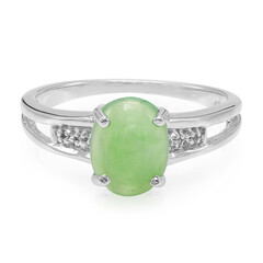 Anello in argento con Crisoprasio Imperiale