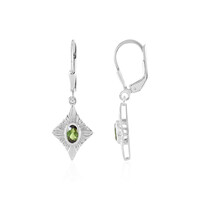 Orecchini in argento con Tormalina Verde