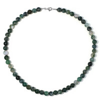 Collana in argento con Agata Muschiata