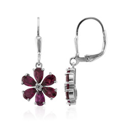 Orecchini in argento con Rodolite