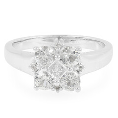 Anello in argento con Zaffiro Bianco
