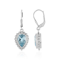 Orecchini in argento con Topazio Blu Cielo