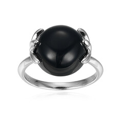 Anello in argento con Agata Nera
