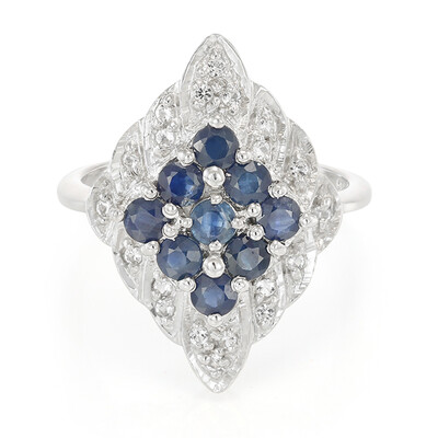 Anello in argento con Zaffiro Blu