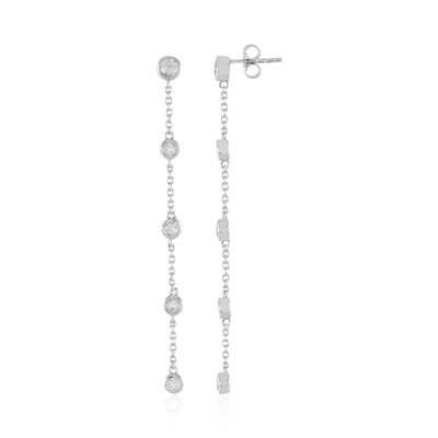 Orecchini in argento con Topazio Bianco
