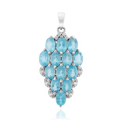 Ciondolo in argento con Apatite Blu