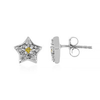 Orecchini in argento con Diamante Giallo I3