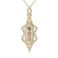 Collana in oro con Diamante Champagne I2 (de Melo)