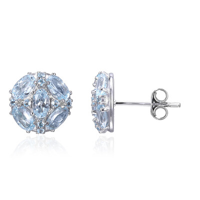 Orecchini in argento con Topazio Blu Cielo