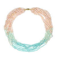 Collana in argento con Amazzonite (Riya)