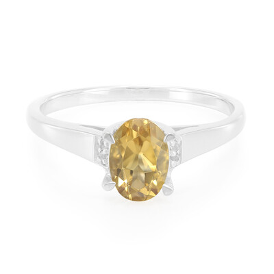 Anello in argento con Quarzo Champagne
