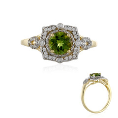 Anello in oro con Tormalina Verde (Adela Gold)