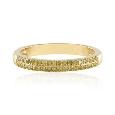 Anello in argento con Diamante Giallo I3